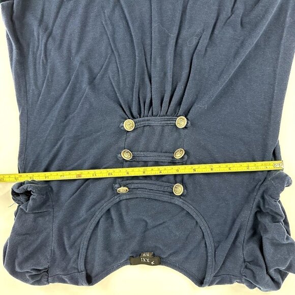 Forever 21 Nautical Gold Colored Button Soft Dressy T-shirt Modal Cotton Blend M - Picture 5 of 5